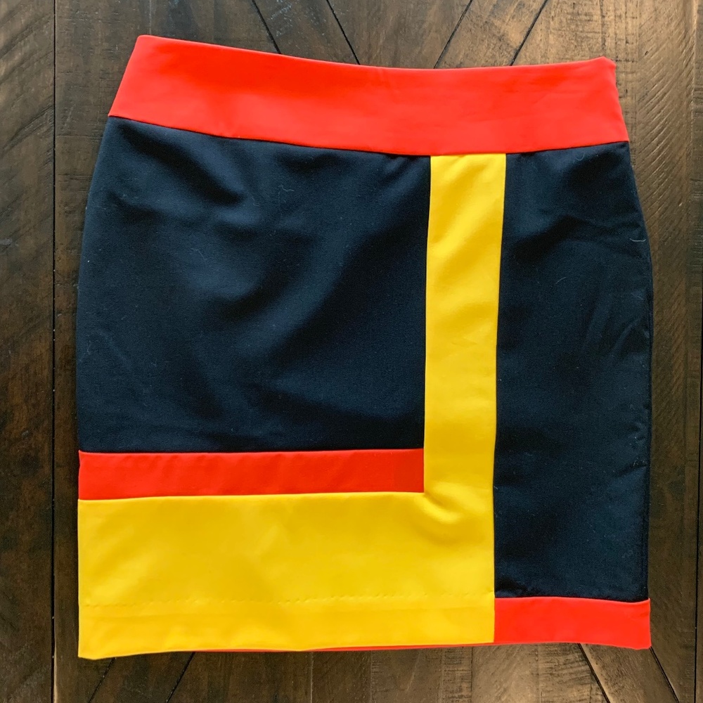 Orange and Yellow Pencil Skirt